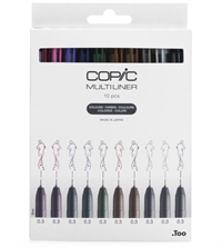 Copic Multiliner 0,3 mm - sæt med 10 farver